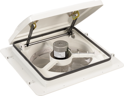 MaxxFan Plus Roof Ventilator 4 Speed 14x14 RV Power Lift