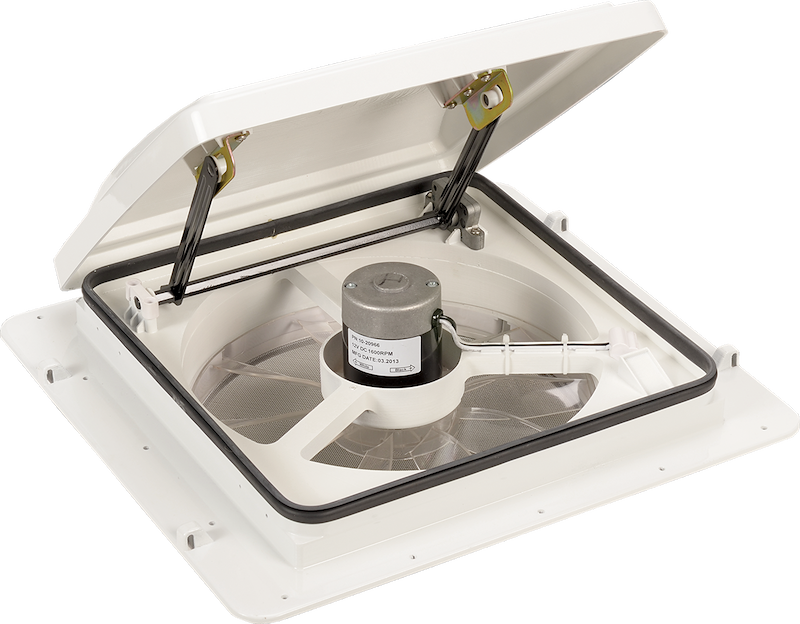 MaxxFan Plus Roof Ventilator 4 Speed 14x14 RV Power Lift