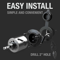 Port d’alimentation NOCO 15A 125V avec câble 16 po et capuchon étanche – Installation facile, profil bas, certifié UL