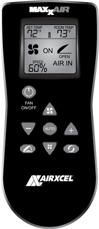 MaxxFan Deluxe avec Ventilateur 10 Vitesses et Couvercle Anti-Pluie – Ouverture Manuelle 14x14 Pouces