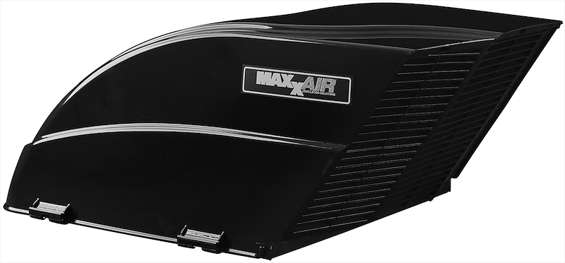 Couvercle de ventilateur de toit MaxxAir Fan/Mate noir 14 x 14 po