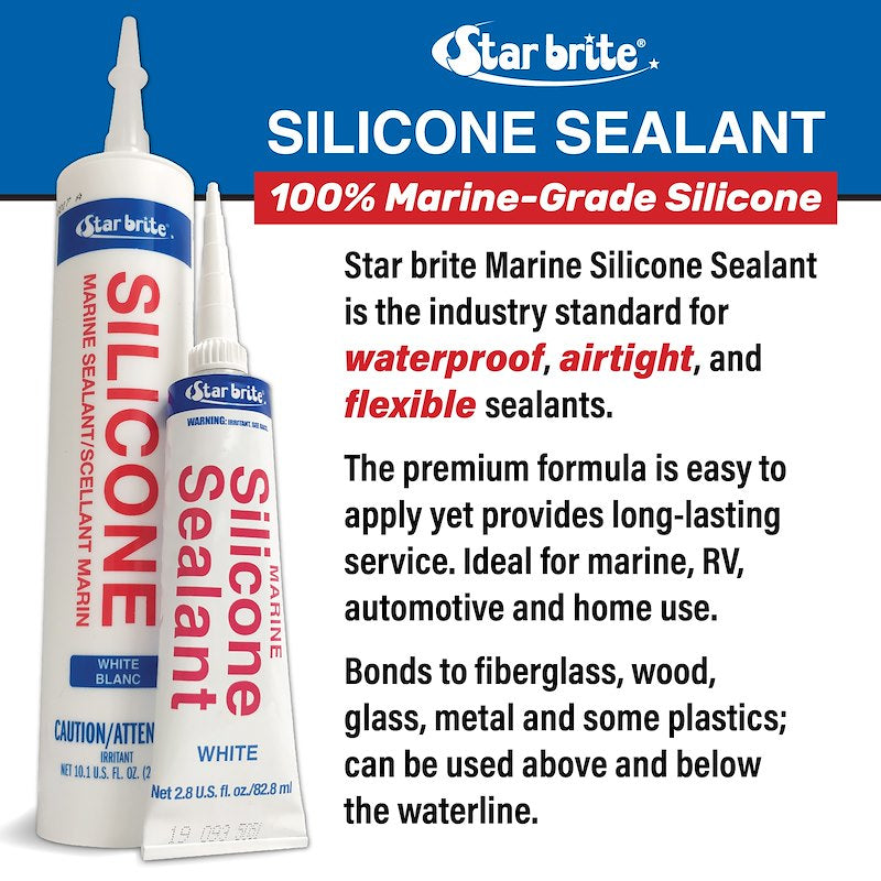 Scellant silicone marin blanc Star Brite – Étanchéité marine durable