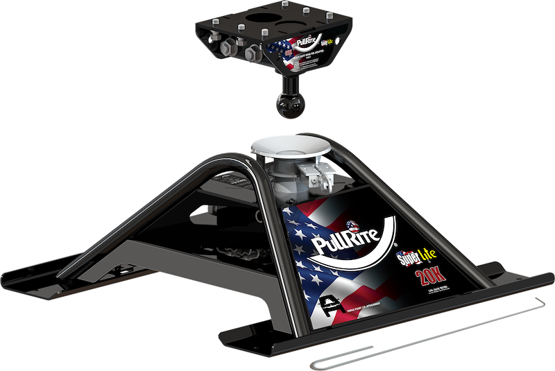 Attelage Fifth Wheel PullRite SuperLite 14-1759 – 20 000 lb pour Boule Col de Cygne 2-5/16 po, Acier Robuste