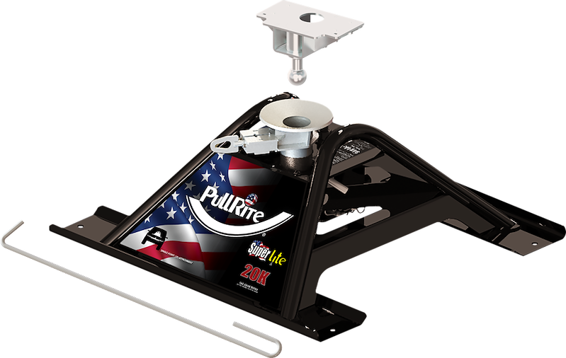 Attelage Fifth Wheel PullRite SuperLite 14-1759 – 20 000 lb pour Boule Col de Cygne 2-5/16 po, Acier Robuste