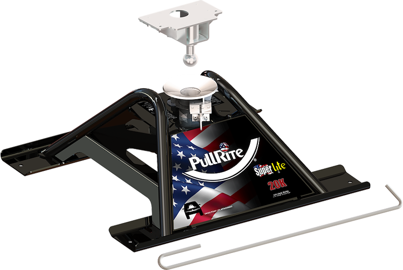 Attelage Fifth Wheel PullRite SuperLite 14-1759 – 20 000 lb pour Boule Col de Cygne 2-5/16 po, Acier Robuste
