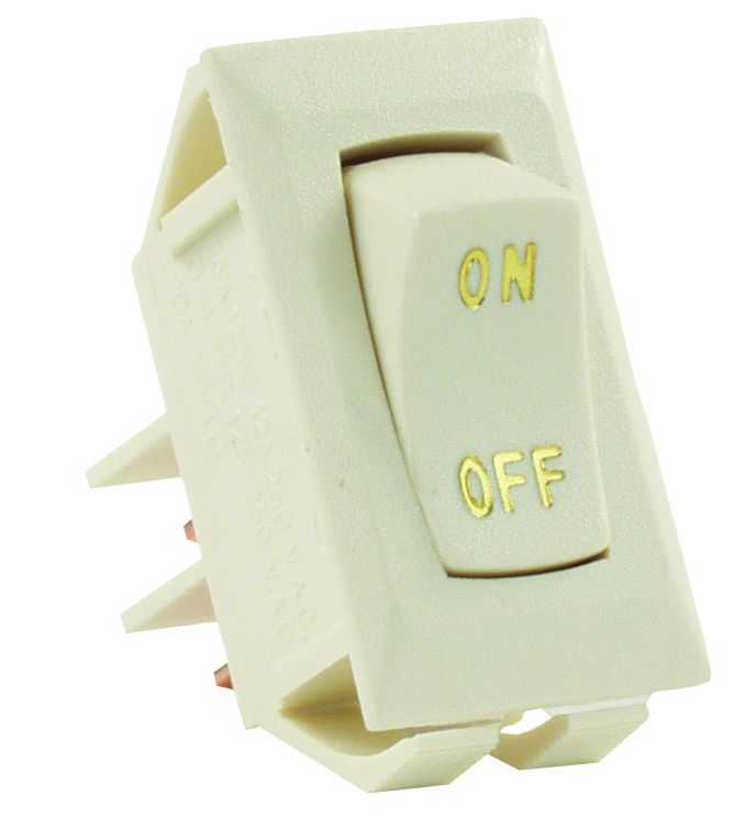 Interrupteur à Bascule Ivoire SPST JR Products 12V/125-250V – Pour VR