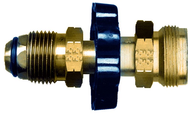 Adaptateur propane 1"-20 mâle vers POL avec roue en plastique – JR Products 06-0069