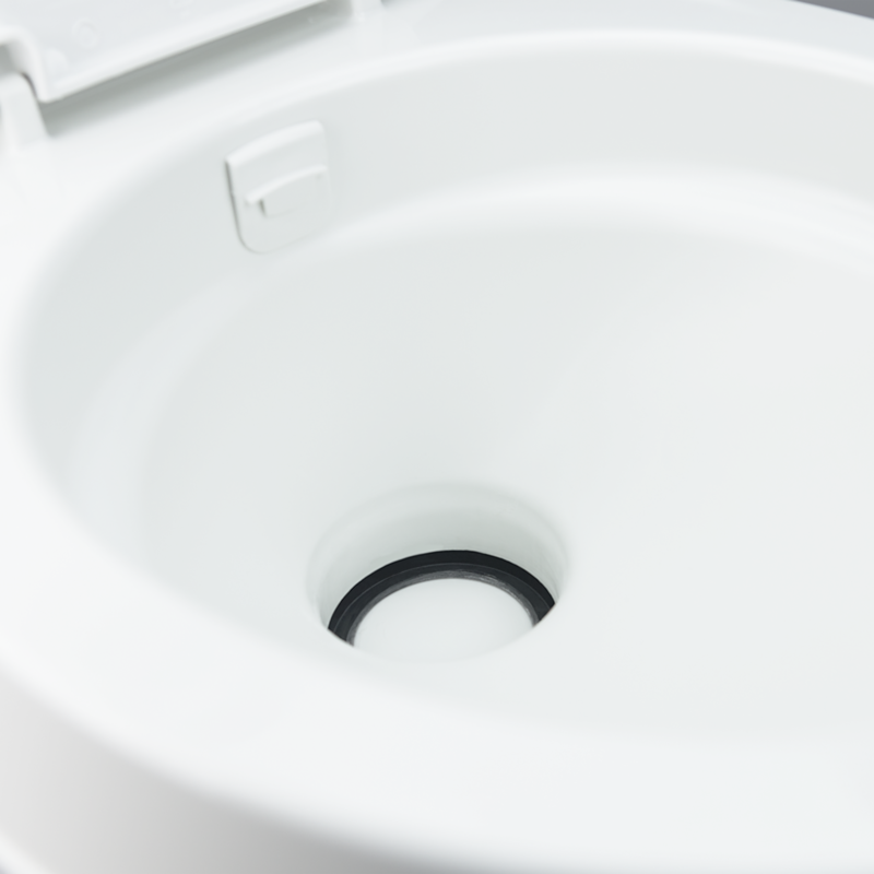 Toilette Dometic 300 – Siège Rond, Chasse par Pédale, Hauteur Résidentielle, Blanc