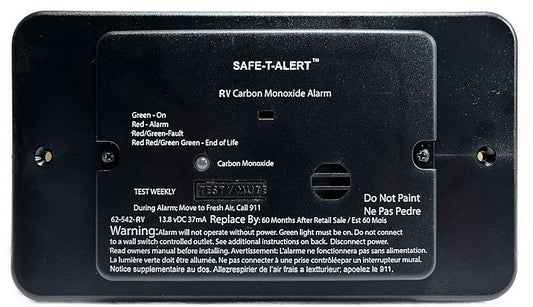Détecteur de Monoxyde de Carbone Safe-T-Alert™ 06-6777 pour VR - Montage Encastré, Alerte Sonore, 13.8V