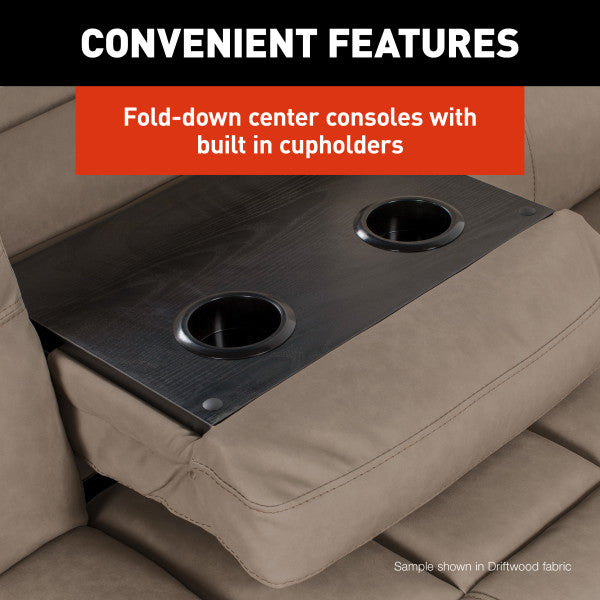 Canapé-lit Thomas Payne Jackknife 68" McCoy Brun avec Rangement et Porte-Gobelets pour VR