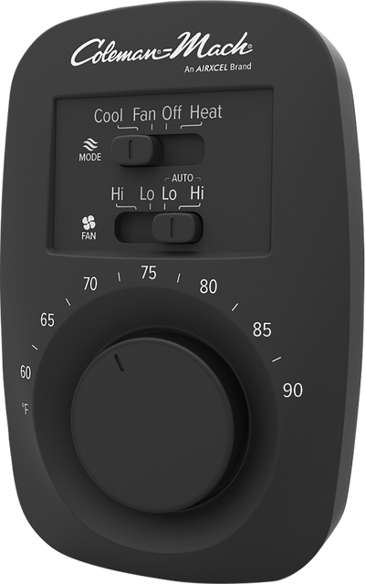 Thermostat Coleman 12V noir chauffage climatisation VR