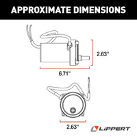 Moteur de Remplacement pour Stabilisateurs Électriques Lippert 15-1822 – Pièce de Rechange pour Jack de Remorque