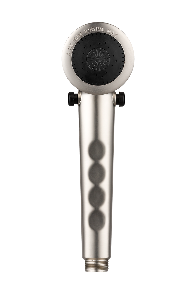 Pomme douche VR nickel satine avec valve economie eau