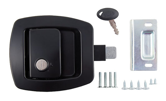 Serrure de coffre noire type slam latch Bauer avec 2 clés pour VR