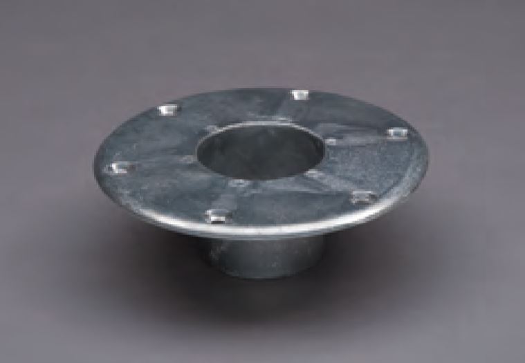 Base encastrée pour pied de table Heng's - Acier durable, montage affleurant, diamètre 6,5”