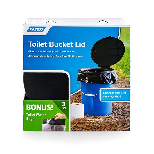 Siège de toilette portatif Camco pour seau 5 gallons – Camping, chasse, plein air