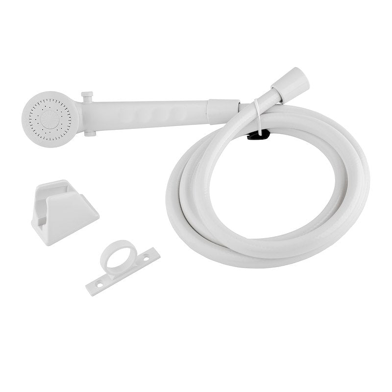 DURA FAUCET SHOWER HEAD &amp; HOSE WHITE