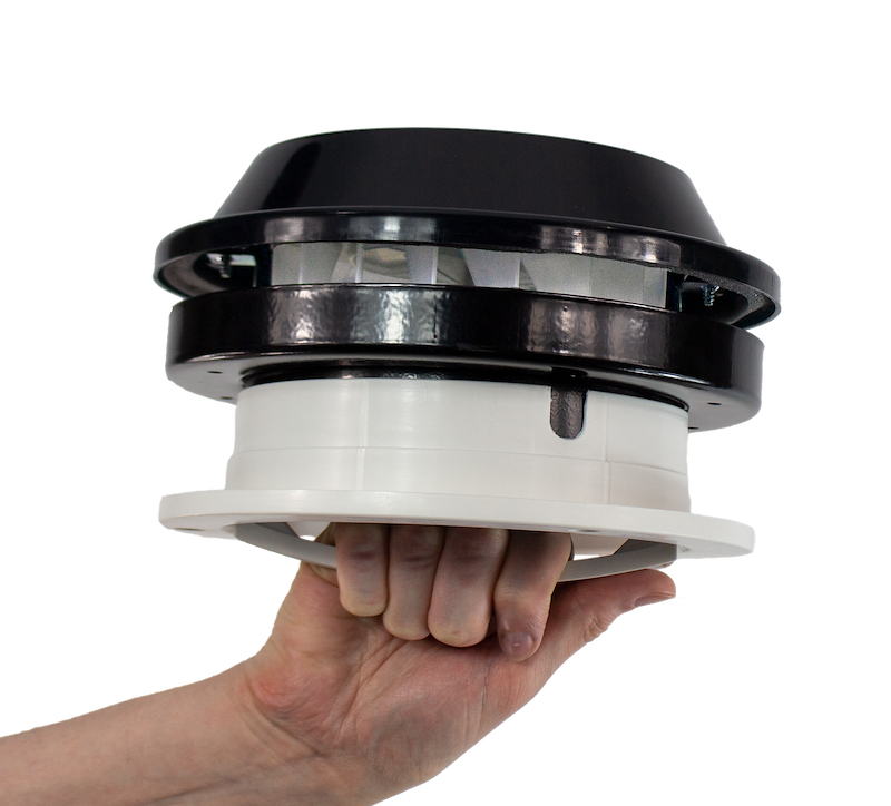 Aérateur de toit Ventline 22-0229 avec ventilateur 12V, ouverture manuelle, couvercle fumé