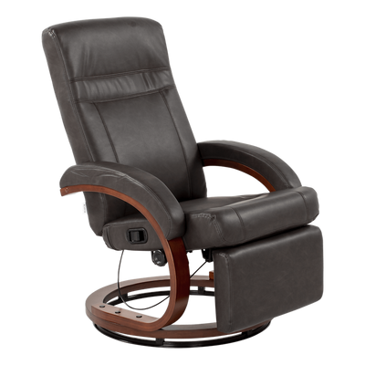 Thomas Payne® Euro Millbrae Recliner – Brown Vinyl with 360° Rotation
