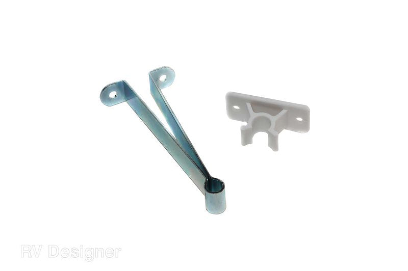 Loquet de porte style en 'C' pour VR - 3 pouces - Plastique blanc