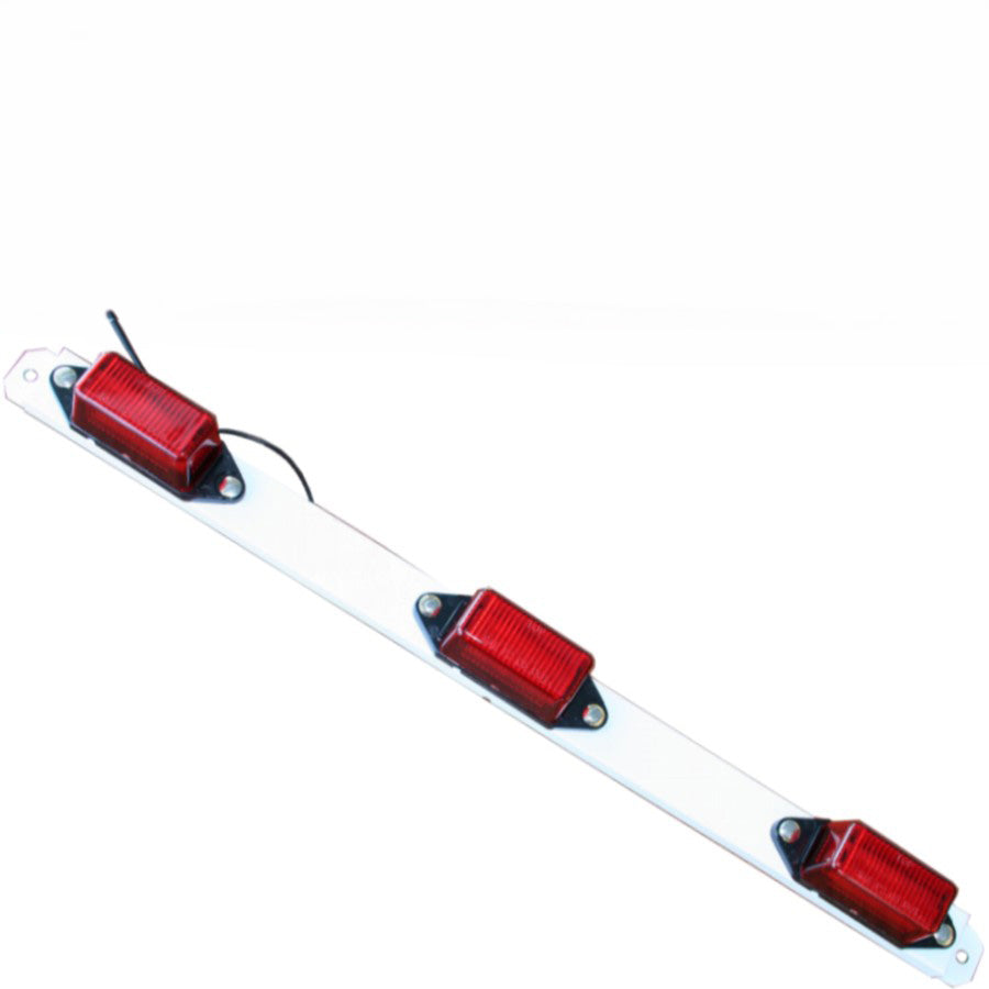 Ensemble 3 lumières LED rouges sur rail – Éclairage arrière pour remorque