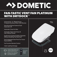 Ventilateur de toit Dometic Fan-Tastic FA95 Platinum pour VR – Noir