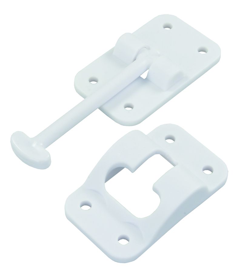 Loquet de Porte T-Style 3,5 Pouces Blanc Pôle - Remplacement Direct avec Vis de Montage