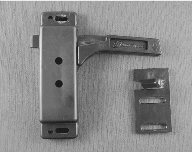 Amerimax Storm Door Screen Lock, Left Hand, Black with Stop - Strybuc