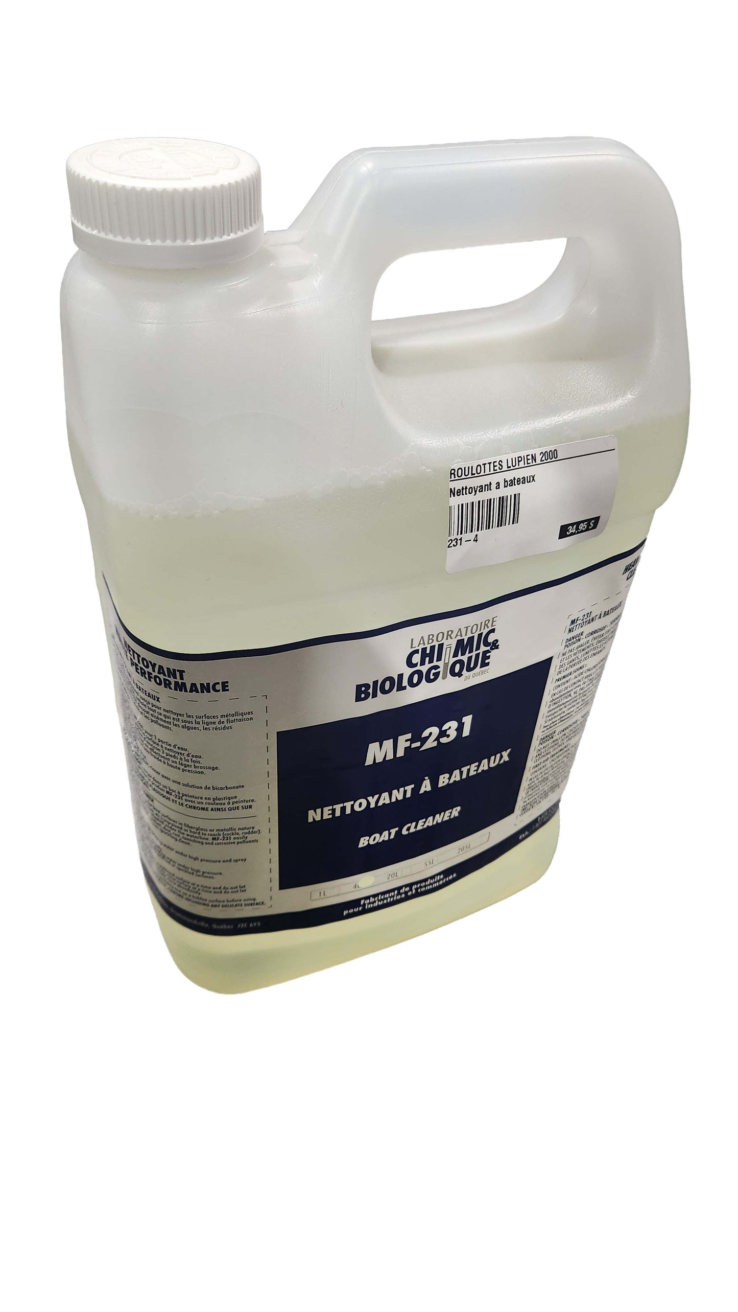 Nettoyant à bateaux MF-231 pour coque et fibre de verre