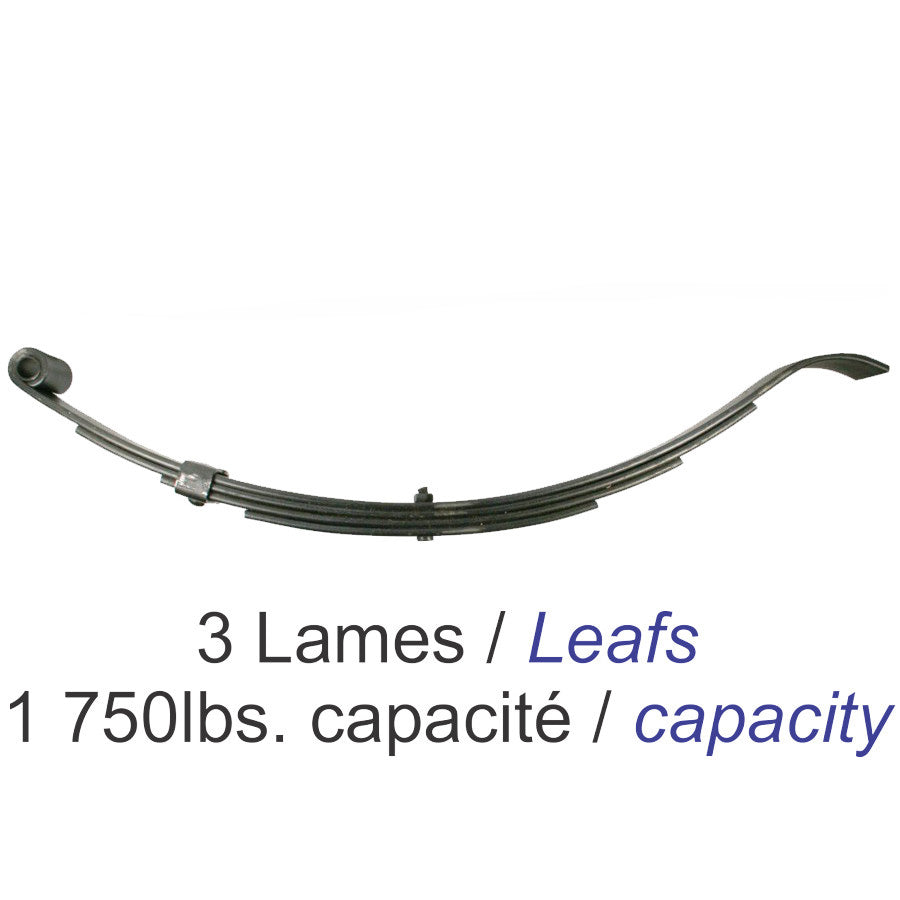 Ressort 3 lames 1720 lbs Slipper UNA-206 – Ressort de suspension pour remorque