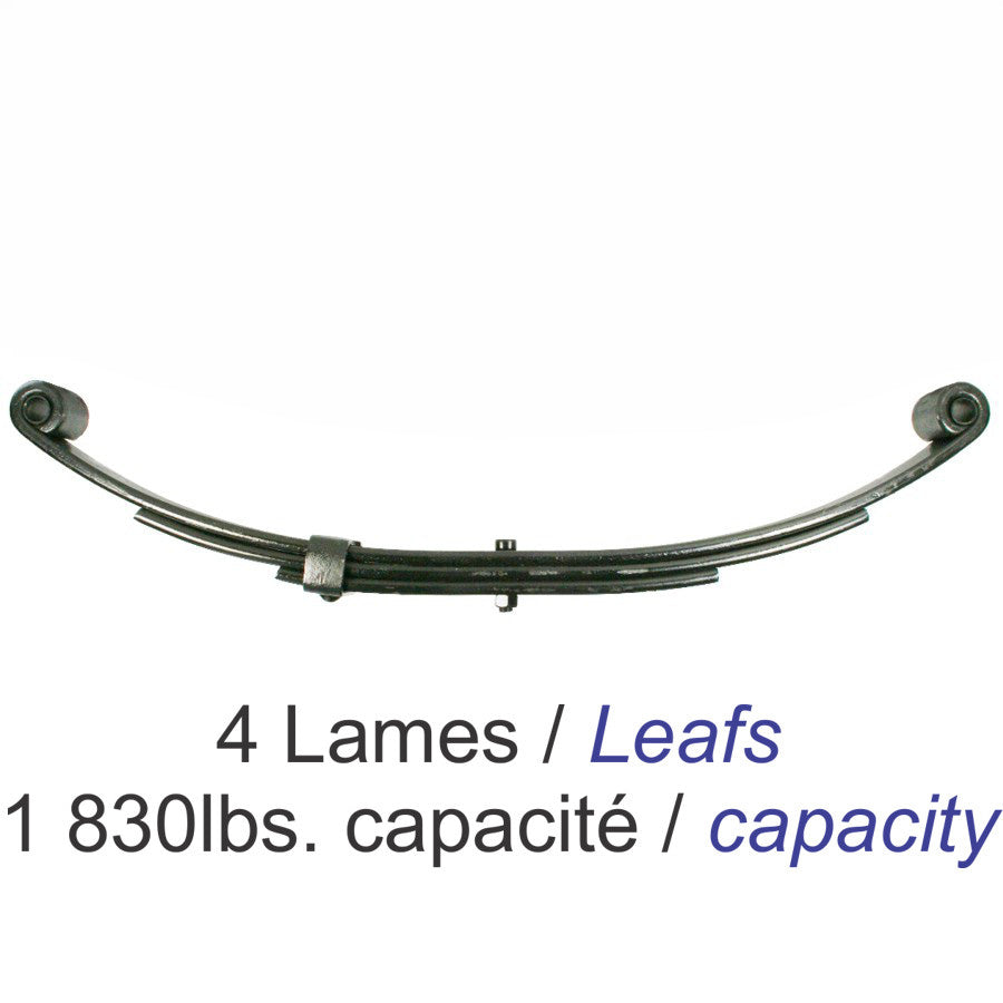 Ressort 4 lames 1830 lbs 25 1/4" – UNA-212 (072-042-00) | Suspension de remorque