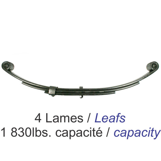 Ressort de suspension 4 lames 1830 lb 25 1/4" UNA-212 pour remorque