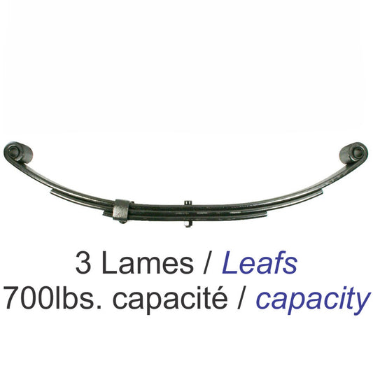 Ressort 3 lames 700 lbs 20 1/4" – UNA-168 | Suspension de remorque légère