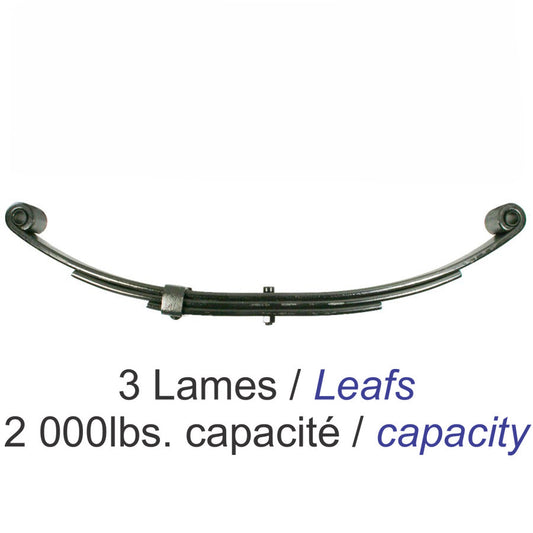 Ressort de remorque 3 lames 2000 lb 25" – Suspension UNA220 / MG2517