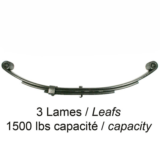 Ressort 3 lames 1500 lbs 25 1/4" – UNA-217 | Suspension de remorque