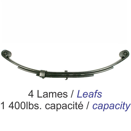 Ressort 4 lames 1 400 lbs 20-1/4" UNA-167 – Suspension de remorque