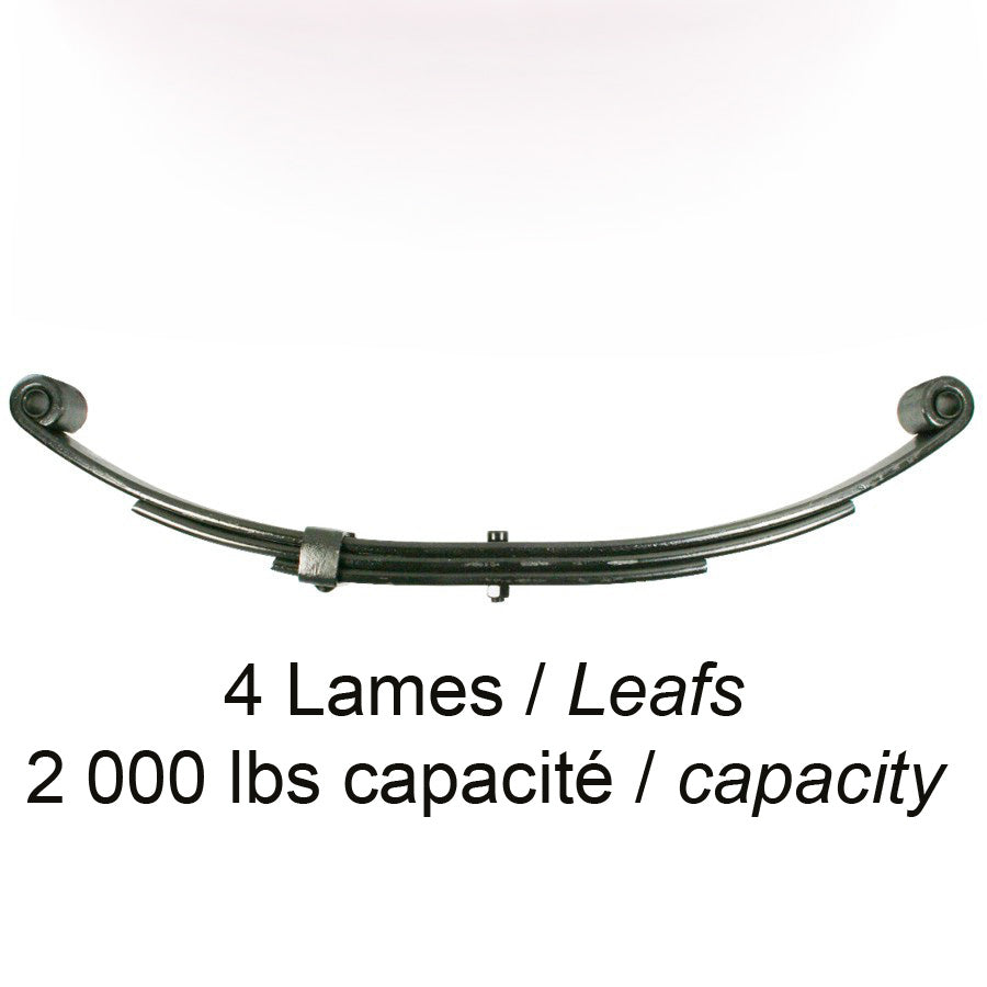 Ressort à lames 4 lames 2000 lb – 26 pouces (UNA-051) pour remorque