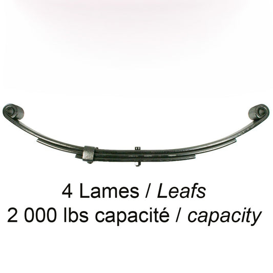 Ressort à lames 4 lames 2000 lb – 26 pouces (UNA-051) pour remorque