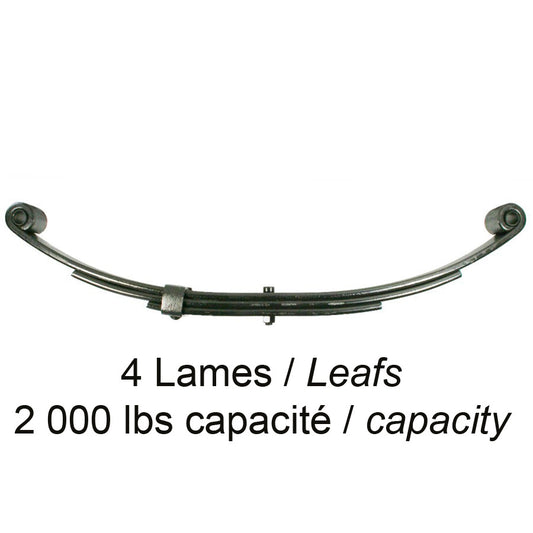 Ressort 4 lames 2000 lbs 26" UNA-051 – Ressort de suspension pour remorque