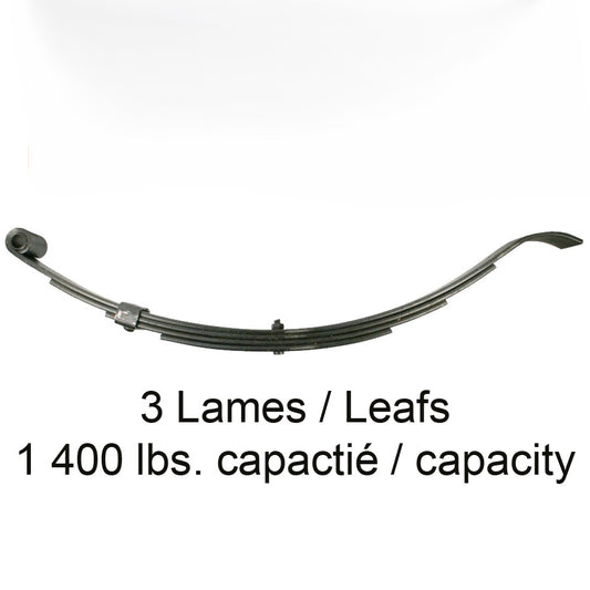 Ressort 3 lames 1400 lbs Slipper – UNA-205 | Suspension de remorque