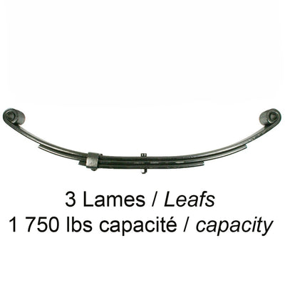 Ressort à lames 3 feuilles 25 1/4″ 1750 lbs – Suspension remorque