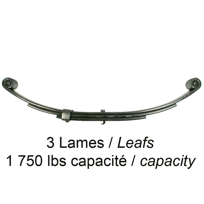 3-Leaf Leaf Spring 25 1/4" 1750 lbs - Trailer Suspension