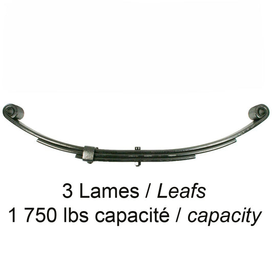 Ressort 3 lames 1 750 lbs – Suspension de remorque robuste