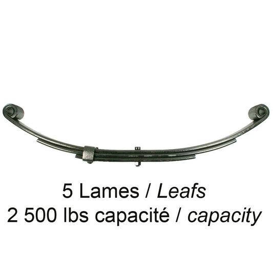 Ressort 5 lames 2500 lbs 26" UNA-052 – Ressort de suspension pour remorque