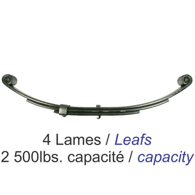 Ressort 4 lames 2500 lbs 25-1/4" UNA-218 – Ressort de suspension pour remorque