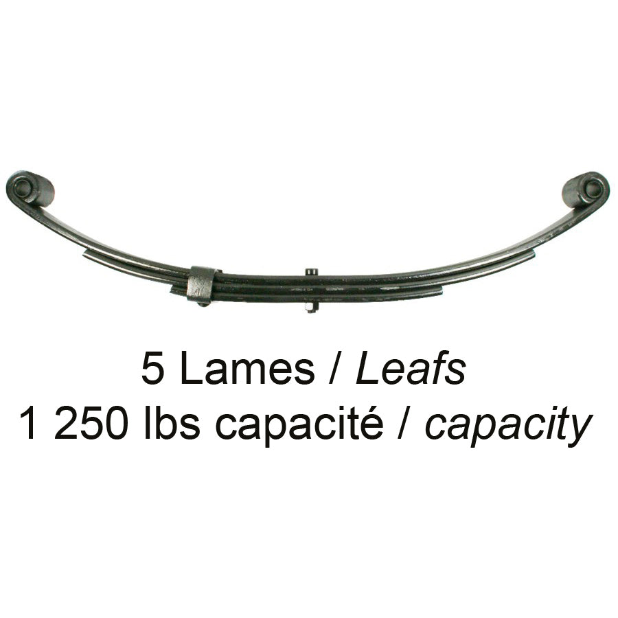 Ressort à lames 5 feuilles 1250 lb 29 ¾ po – Modèle UNA-036