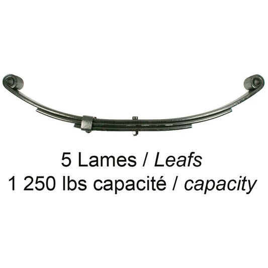 Ressort à lames 5 feuilles 1250 lb 29 ¾ po – Modèle UNA-036