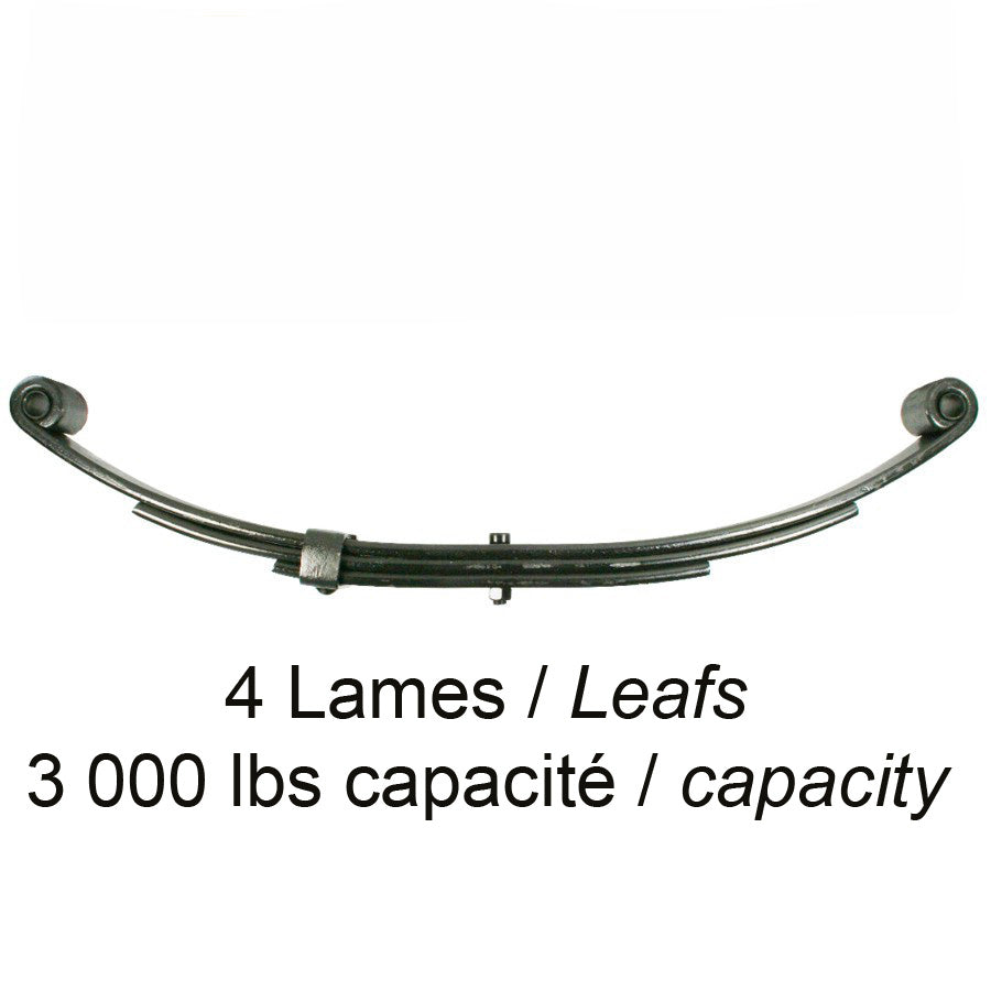 Ressort 4 lames 3000 lbs 25 1/4" – UNA-221 | Suspension de remorque