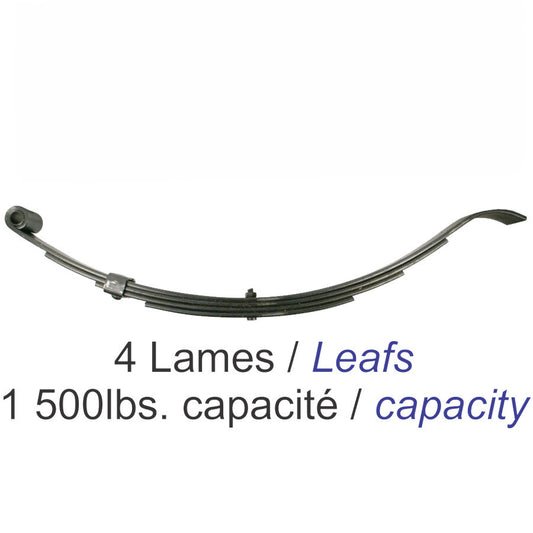 Ressort de remorque 4 lames 1500 lbs slipper – UNA-229