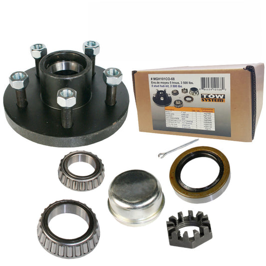 Ensemble de moyeu 3.5K LBS pour remorque – Moyeu de roue robuste